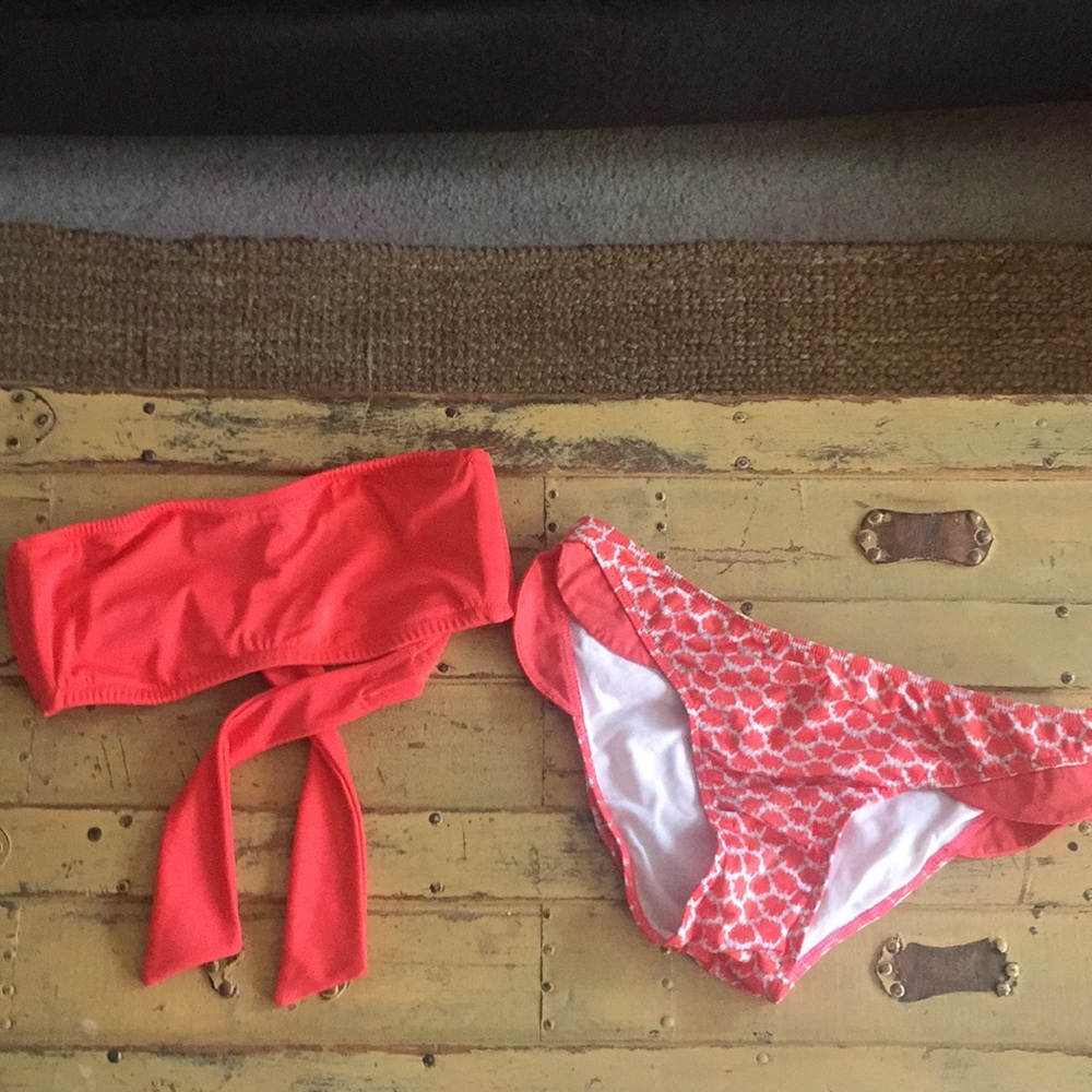 ANTHROPOLOGIE BIKINI BOTTOM J. CREW BIKINI TOP MIX MATCH STRETCH BIKINI SET M L